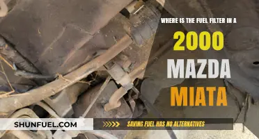 Fuel Filter Location in a 2000 Mazda Miata