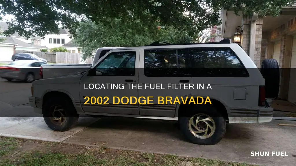 where is the fuel filter in a 2002 dodge bravada