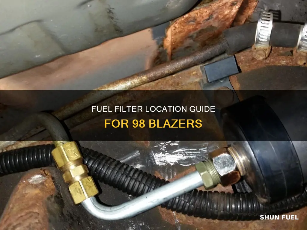 where is the fuel filter located on a 98 blazer