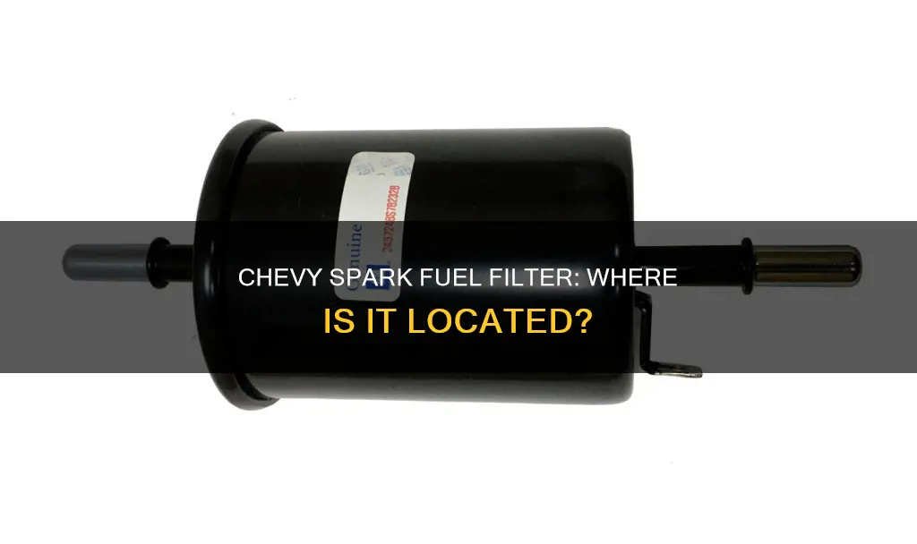 where is the fuel filter located on a chevy spark
