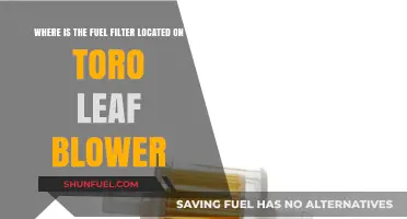 Toro Leaf Blower Fuel Filter: Where is it?