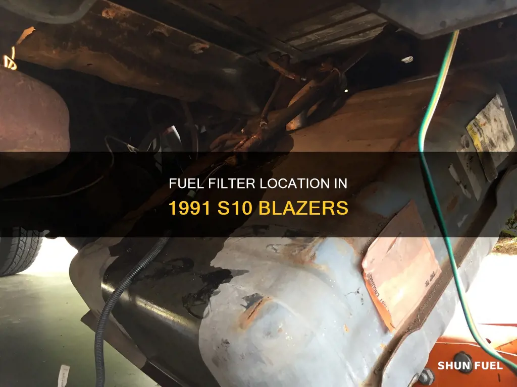 where is the fuel filter on 1991 s10 blazer