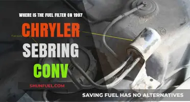 Fuel Filter Location in 1997 Chrysler Sebring Convertibles