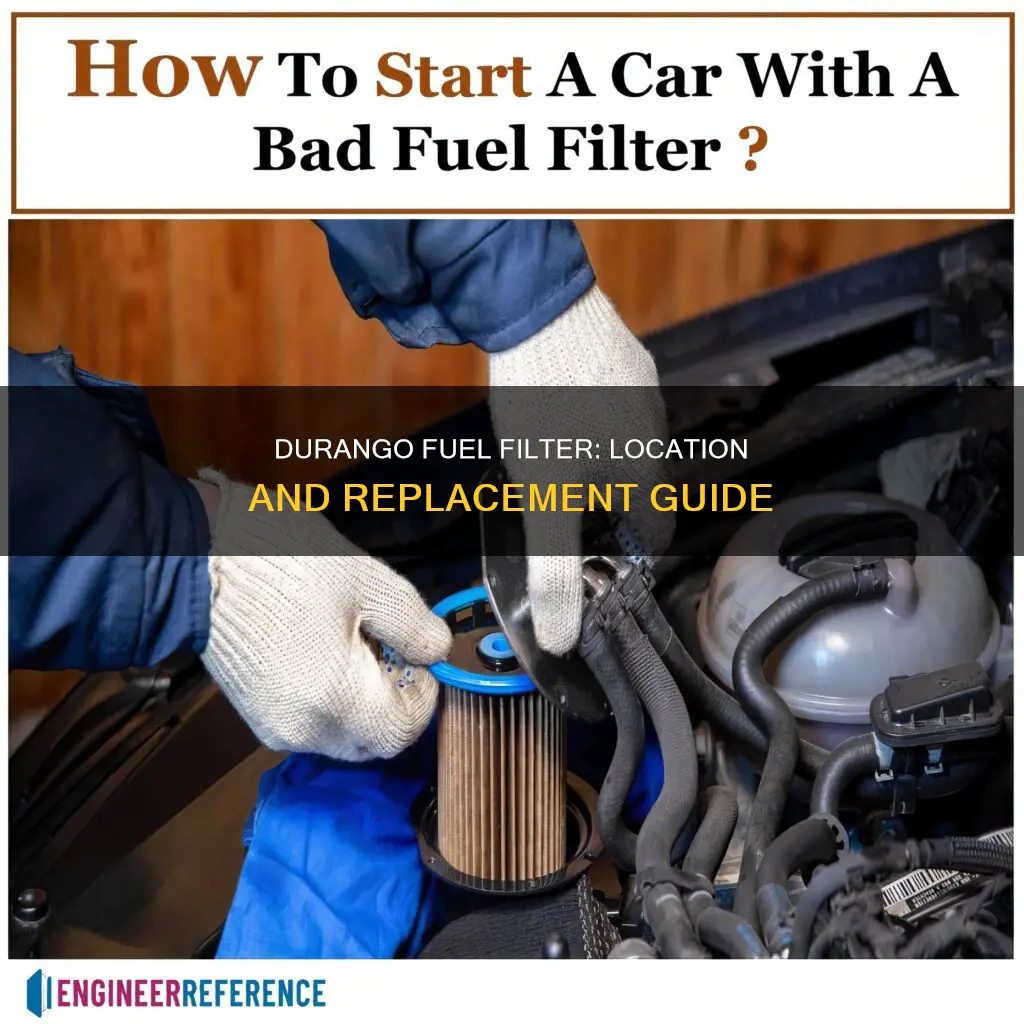 where is the fuel filter on 2001 durangp