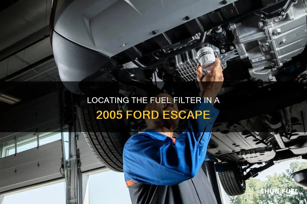 where is the fuel filter on 2005 ford escape
