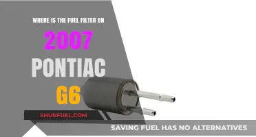 Pontiac G6 Fuel Filter: Location and Access