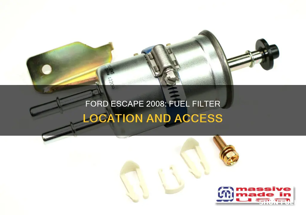 where is the fuel filter on 2008 ford escape