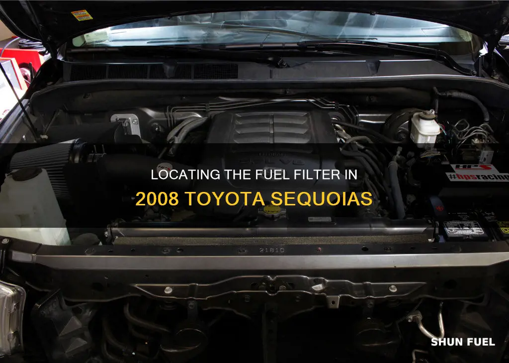 where is the fuel filter on 2008 toyota sequoia