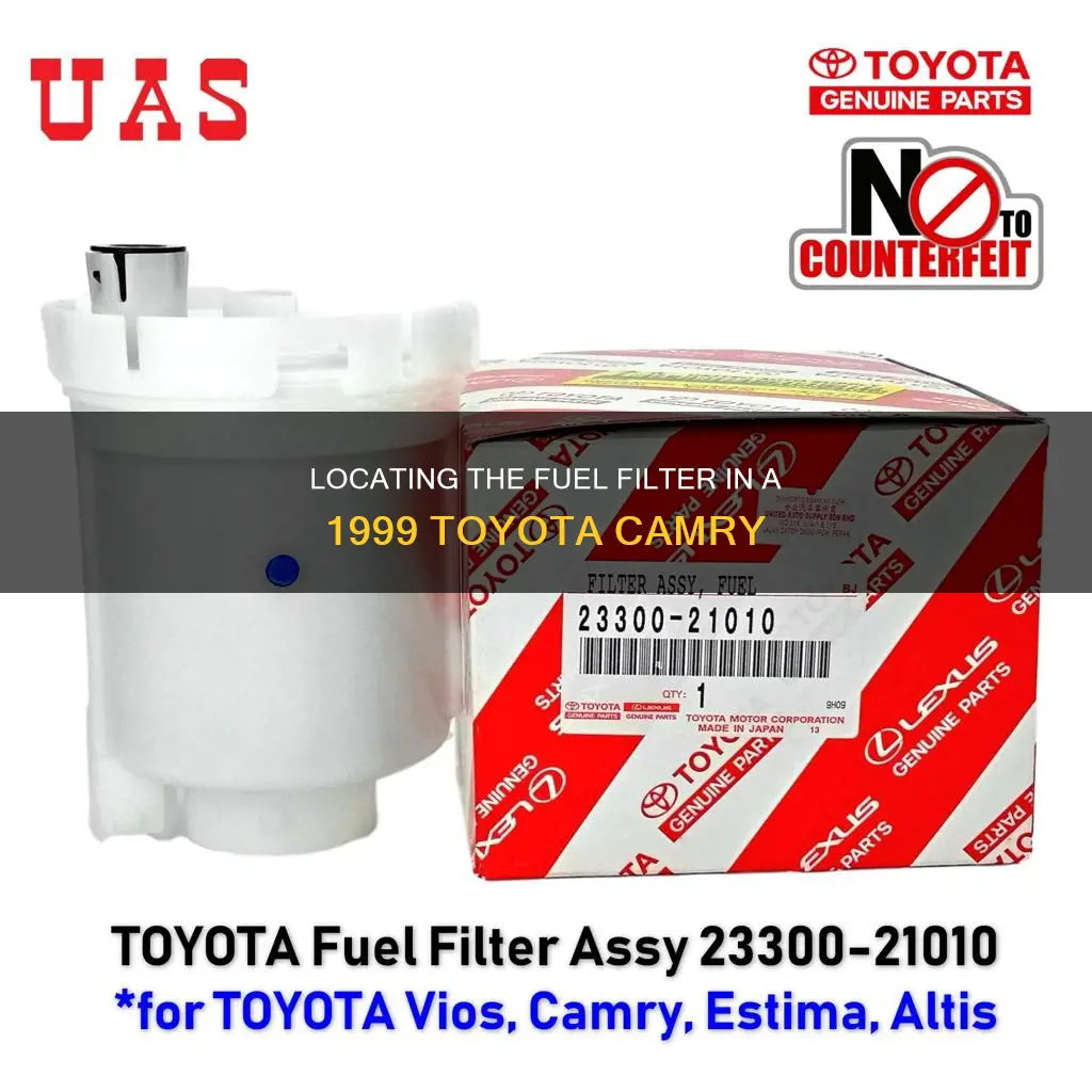 where is the fuel filter on 99 toyota camry