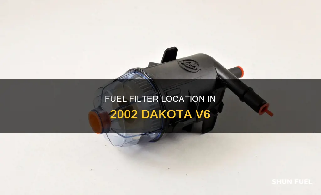 where is the fuel filter on a 02 dakota v6