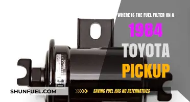 Fuel Filter Location in 1984 Toyota Pickup Trucks