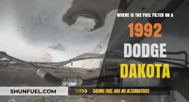 Locating the Fuel Filter on a 1992 Dodge Dakota