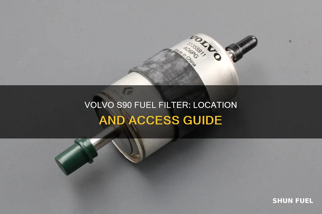 where is the fuel filter on a 1998 volvo s90