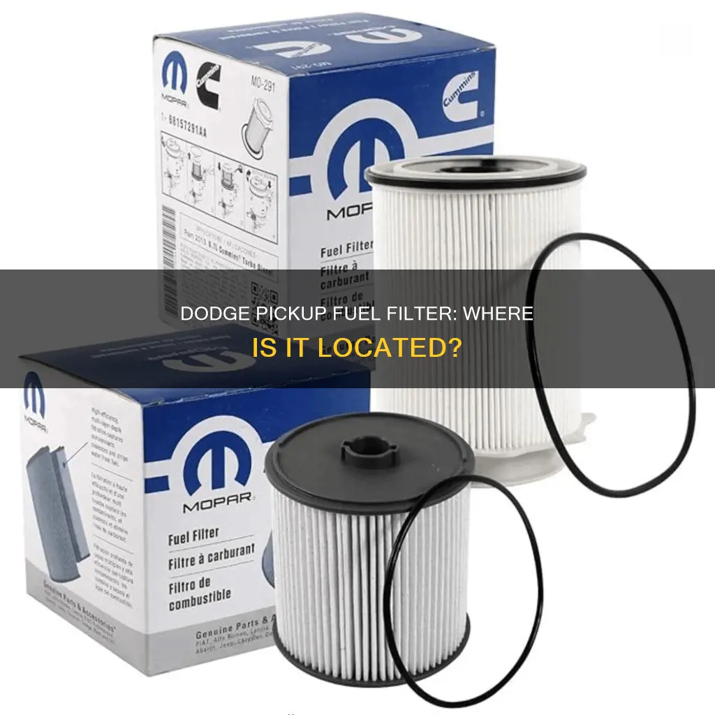 where is the fuel filter on a 2000 dodge pickup