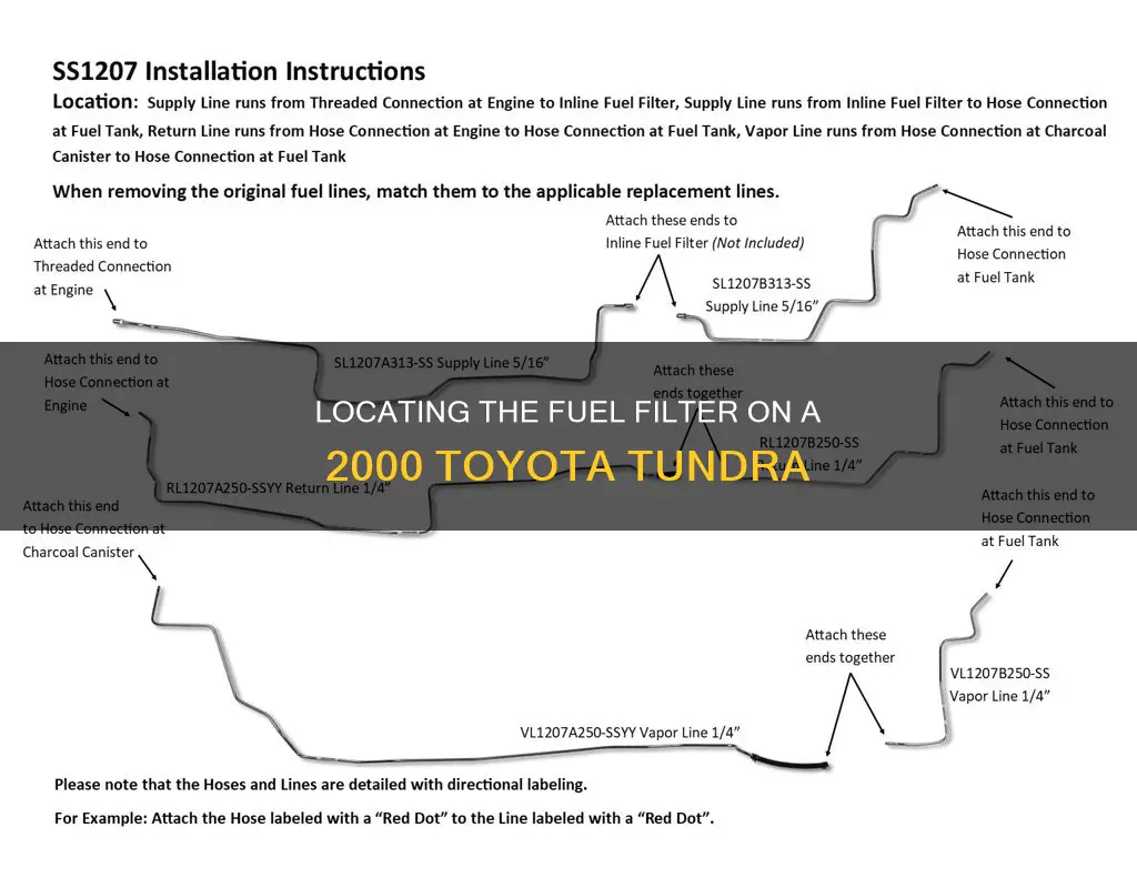 where is the fuel filter on a 2000 toyota tundra