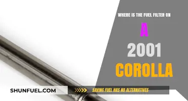 Locating the Fuel Filter on a 2001 Corolla