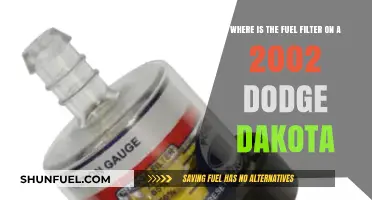 Locating the Fuel Filter on a 2002 Dodge Dakota