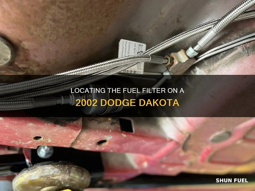 where is the fuel filter on a 2002 dodge dakota