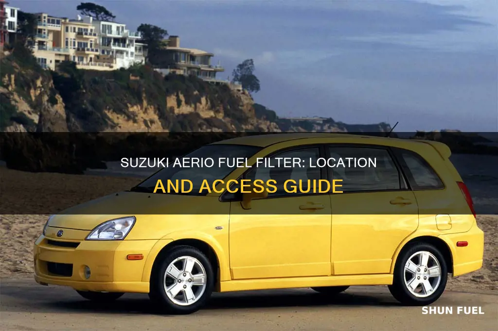 where is the fuel filter on a 2002 suzuki areio