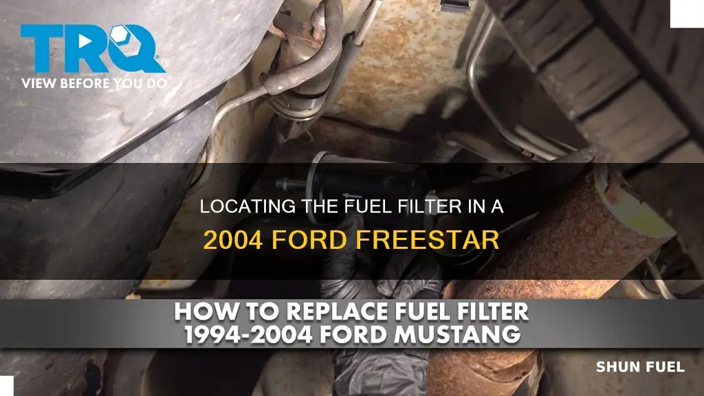 where is the fuel filter on a 2004 ford freestar