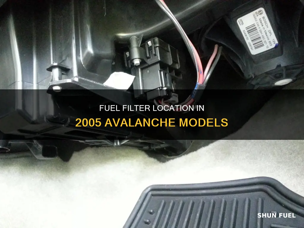 where is the fuel filter on a 2005 avalanche