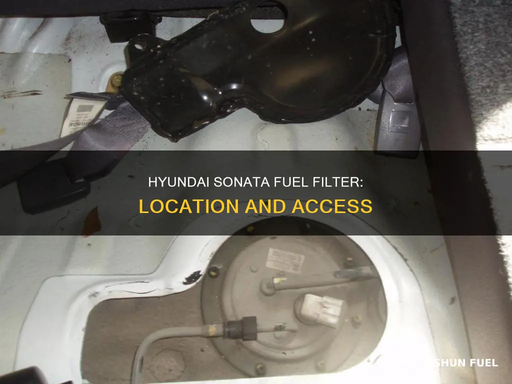 where is the fuel filter on a 2005 hyundai sonata
