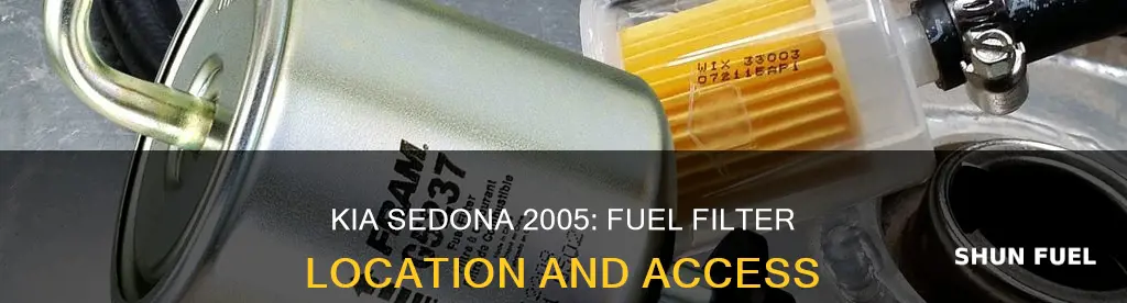where is the fuel filter on a 2005 kia sedona