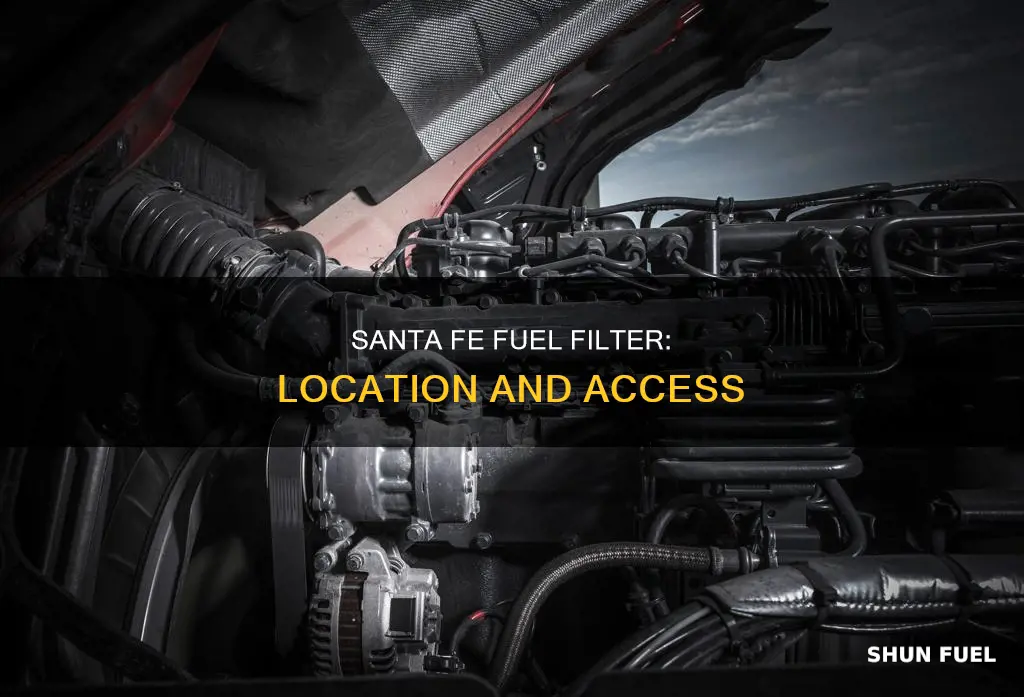 where is the fuel filter on a 2005 santa fe