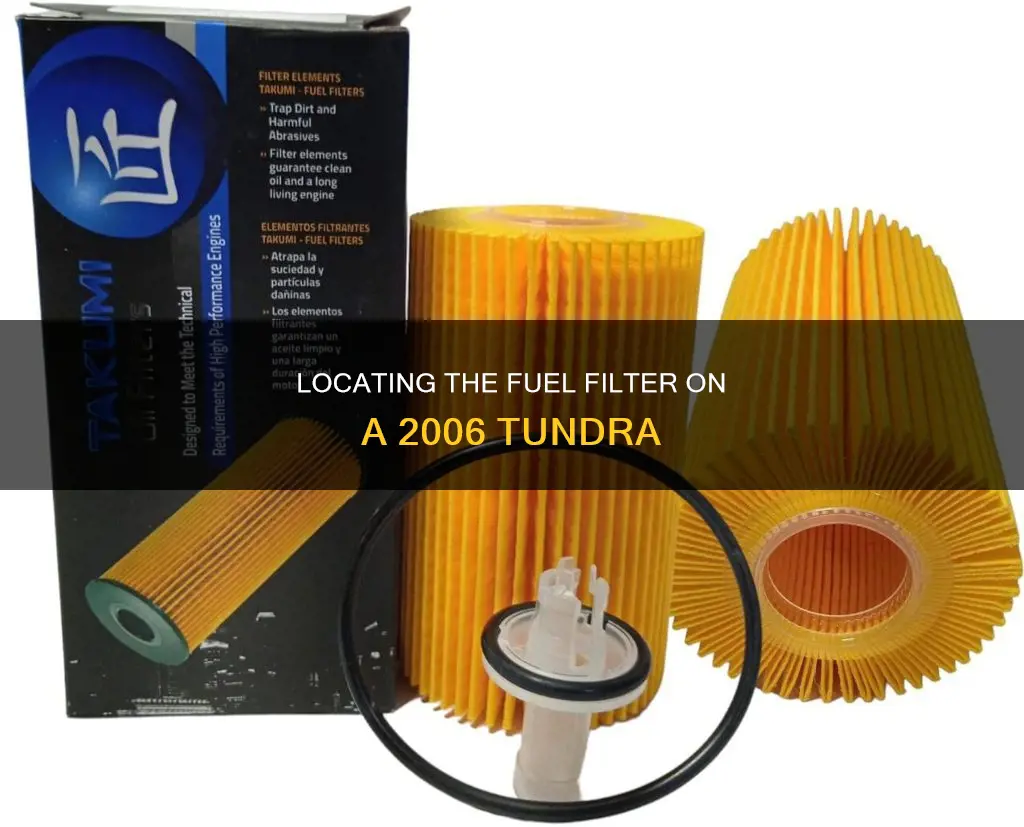 where is the fuel filter on a 2006 tundra