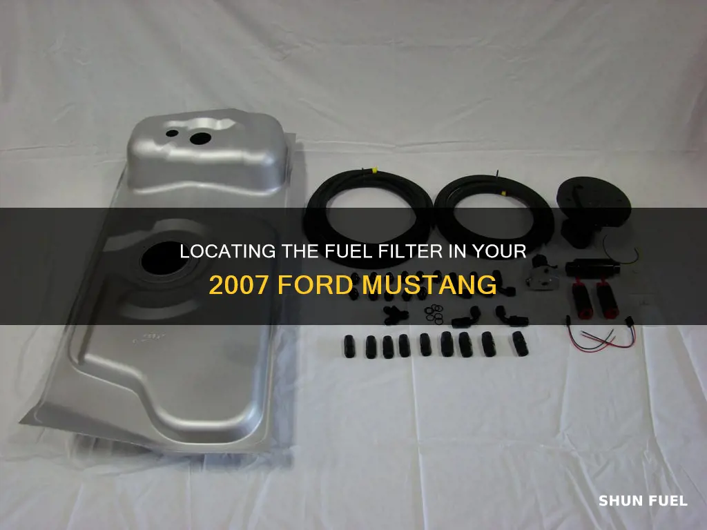 where is the fuel filter on a 2007 ford mustang