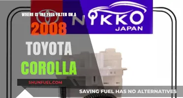 Locating the Fuel Filter in a 2008 Toyota Corolla