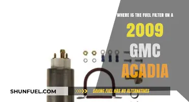 GMC Acadia 2009: Fuel Filter Location and Access