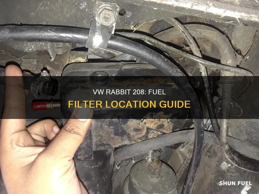 where is the fuel filter on a 208 vw rabbit