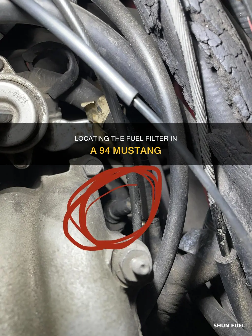 where is the fuel filter on a 94 mustang
