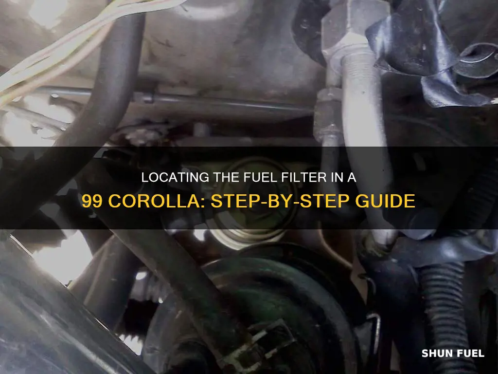 where is the fuel filter on a 99 corolla