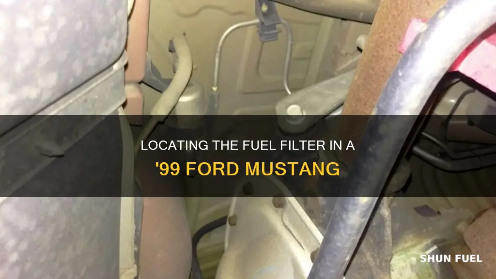 where is the fuel filter on a 99 ford mustang