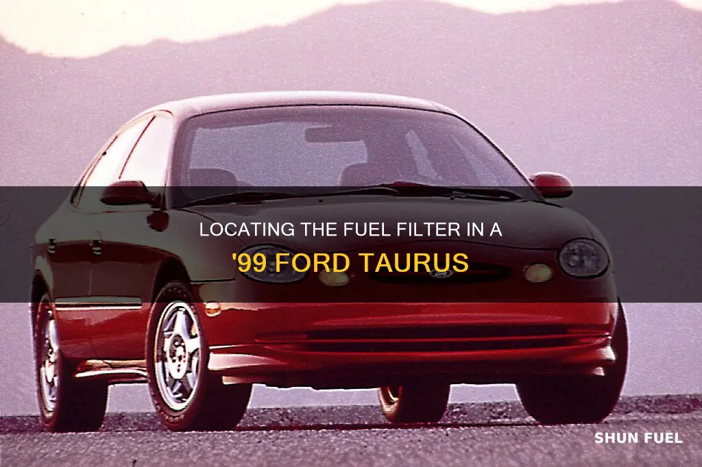 where is the fuel filter on a 99 ford taurus