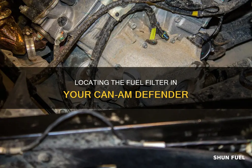where is the fuel filter on a can am defender