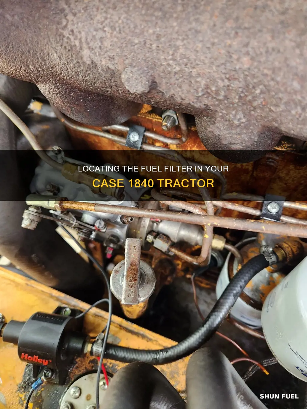 where is the fuel filter on a case 1840