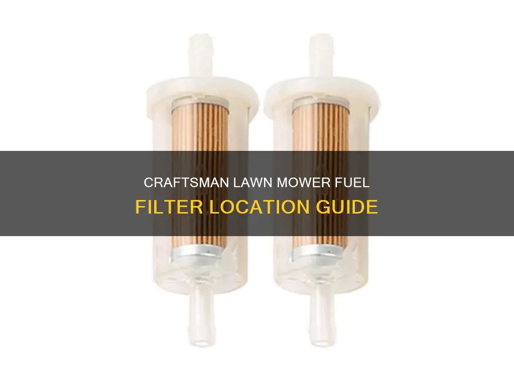 where is the fuel filter on a craftsman lawn mower