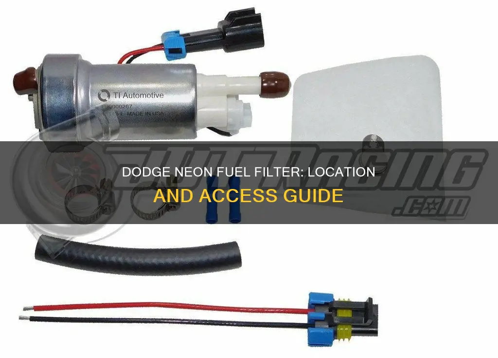where is the fuel filter on a dodge neon