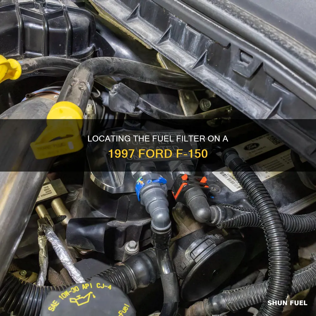 where is the fuel filter on a ford f-150 1997
