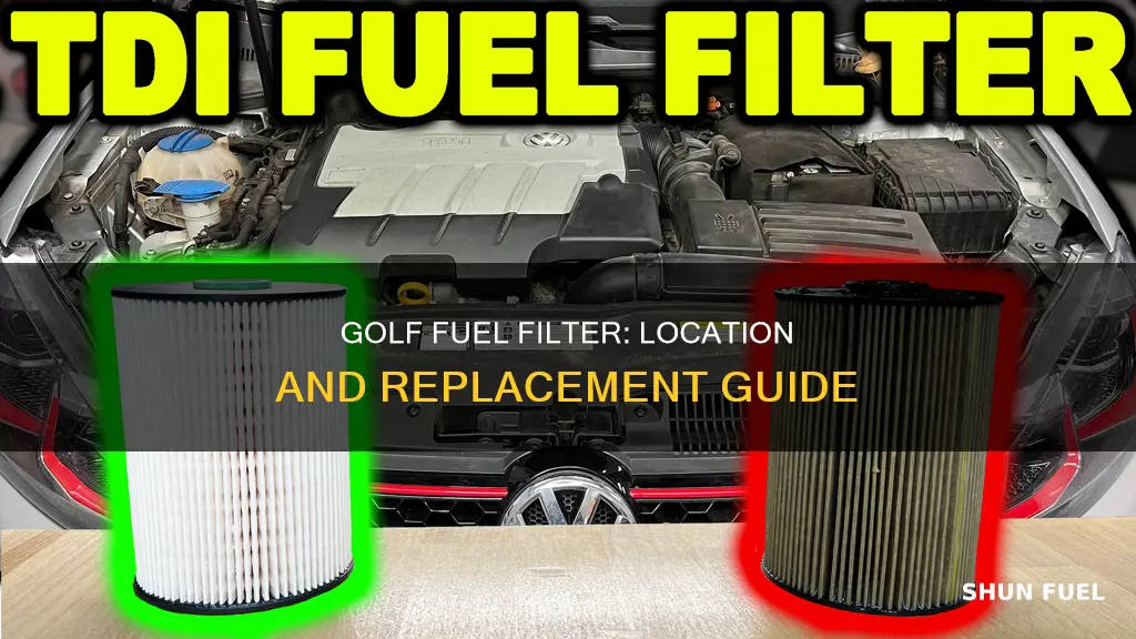 where is the fuel filter on a golf