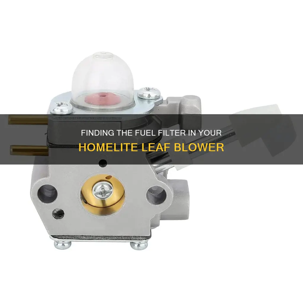 where is the fuel filter on a homelite leaf blower