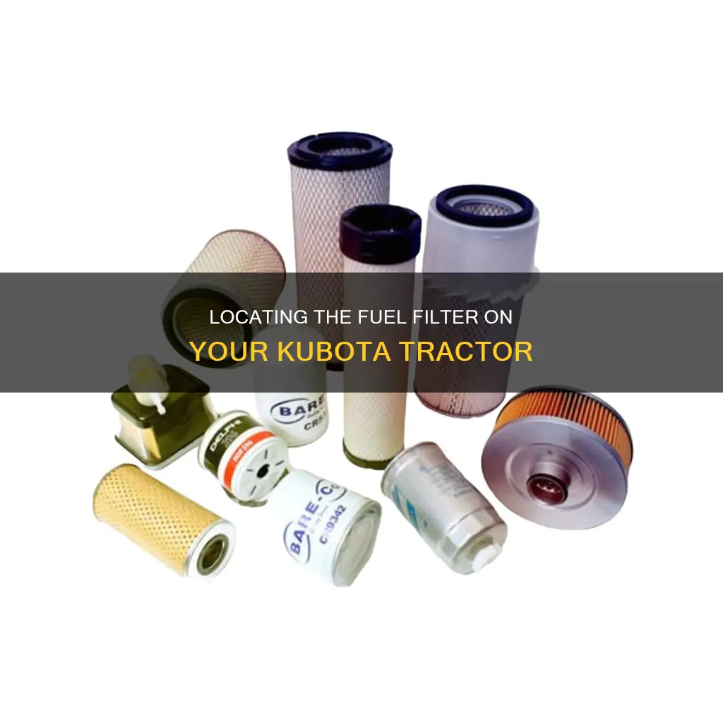 where is the fuel filter on a kubota tractor