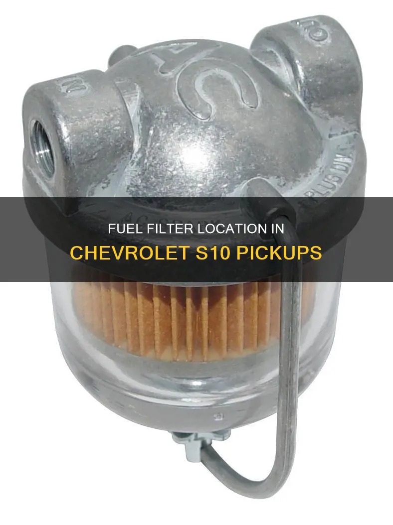 where is the fuel filter on a s10 pickup