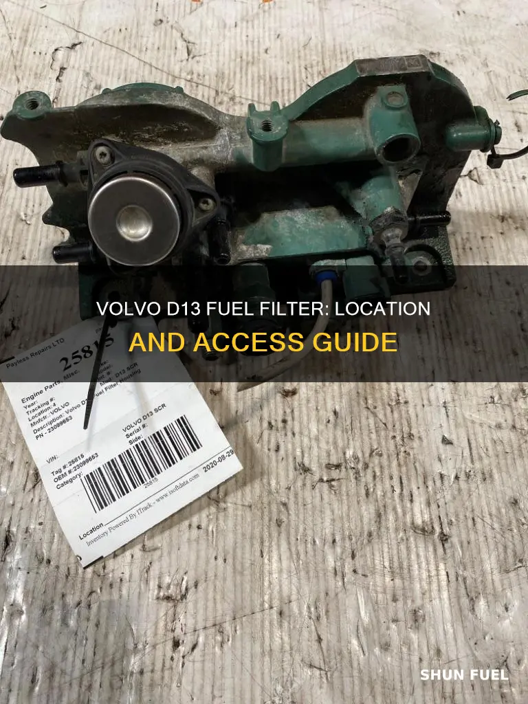 where is the fuel filter on a volvo d13