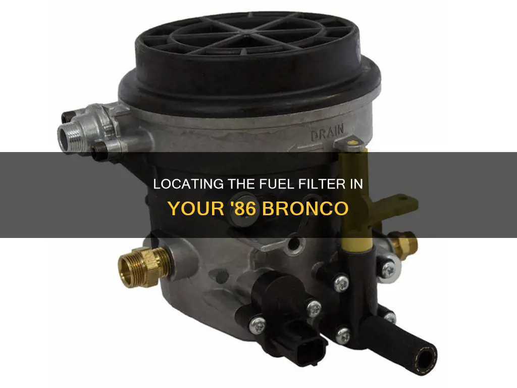 where is the fuel filter on an 86 bronco