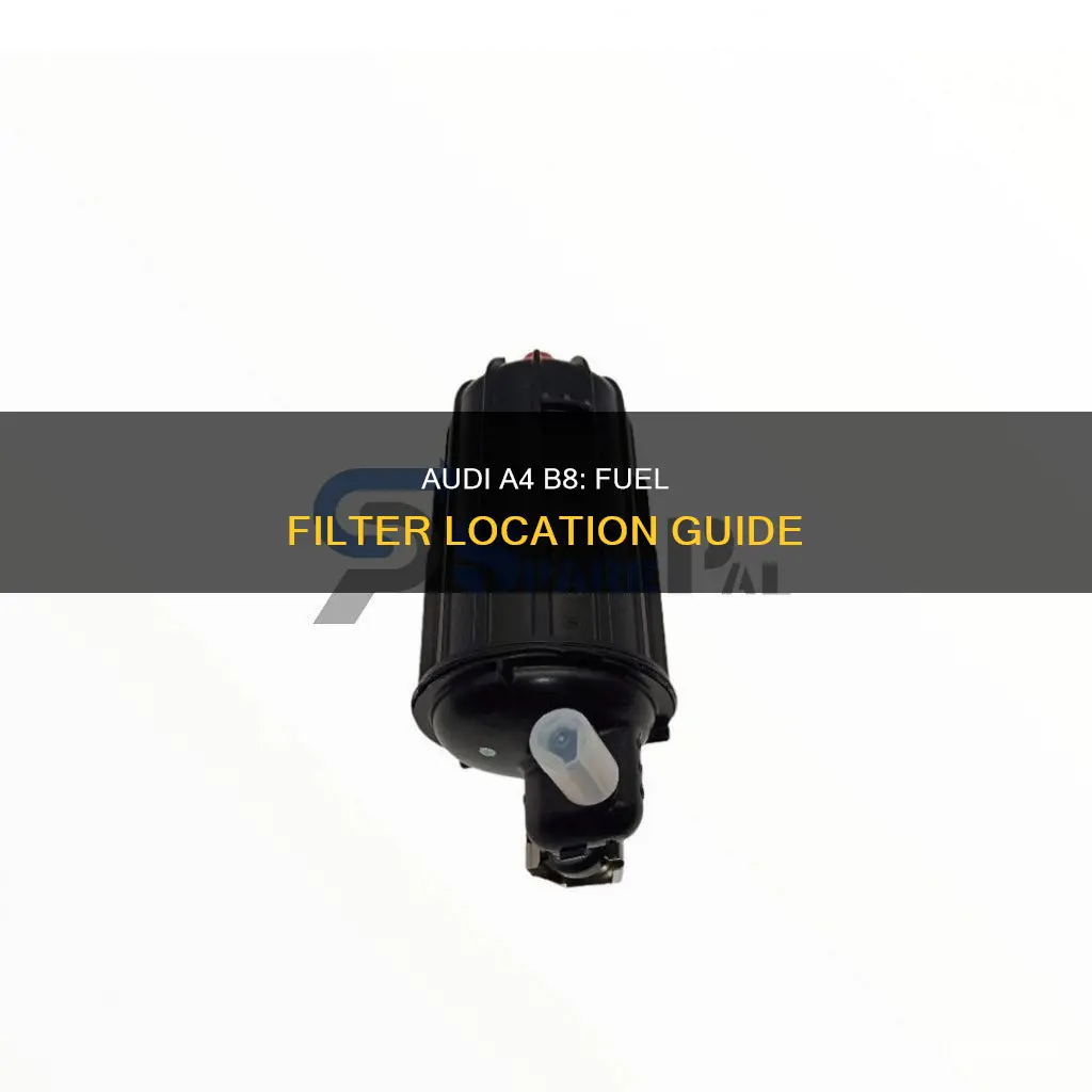 where is the fuel filter on audi a4 b8