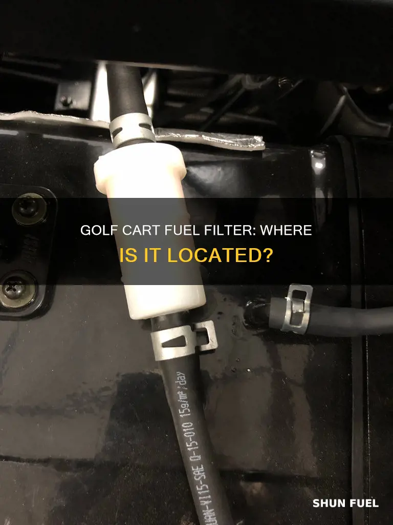 where is the fuel filter on ezgo golf cart